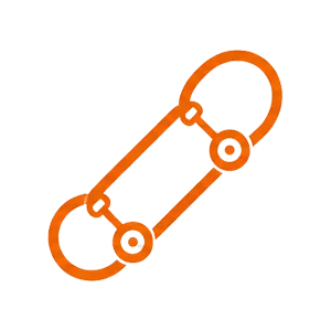 icona skate arancio
