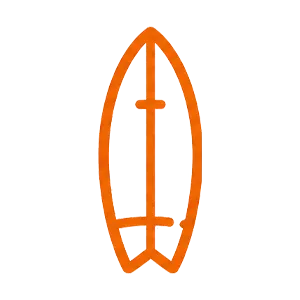 icona surf arancio